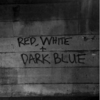 DARK BLUE - red / white LP